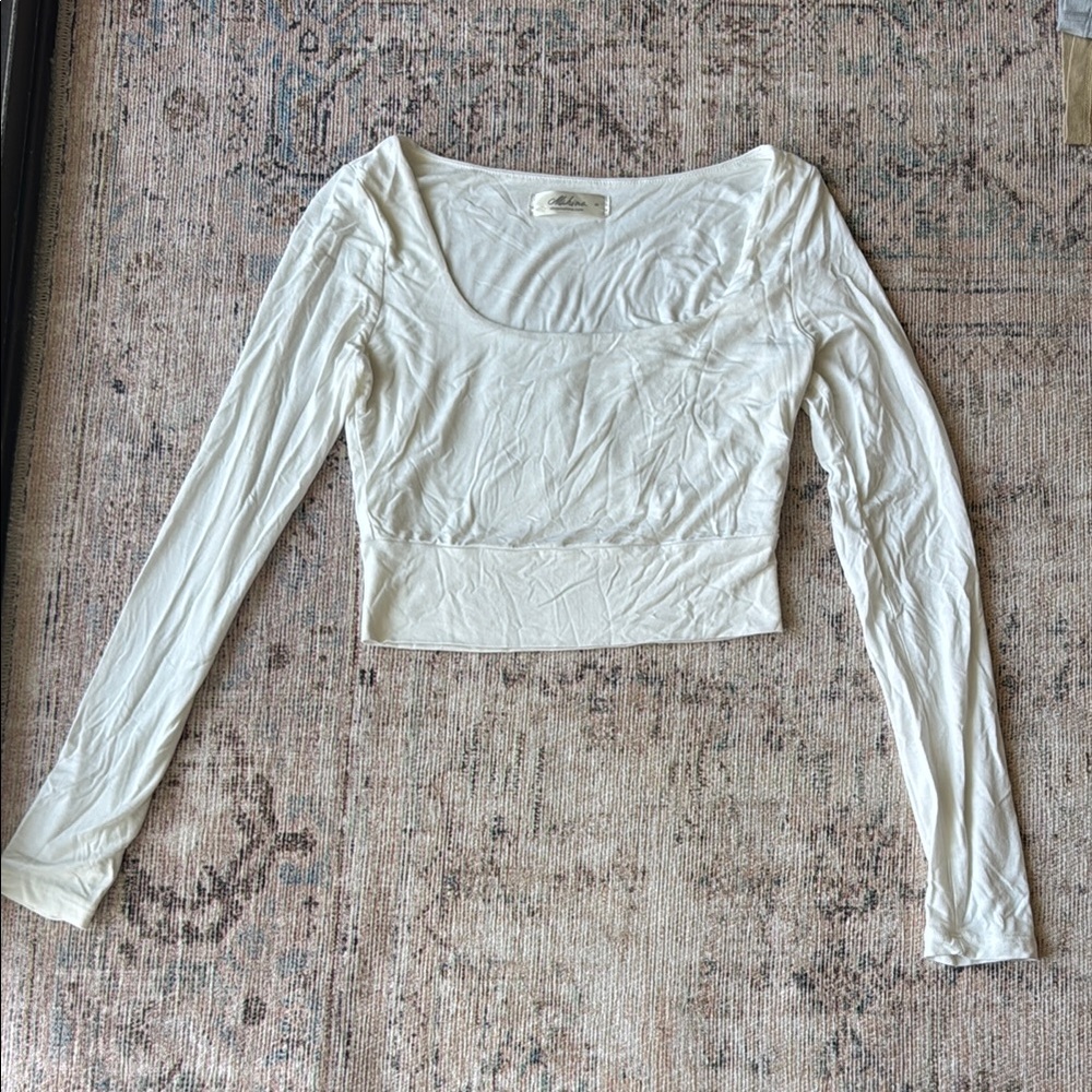 Women's Cream Long Sleeve Top
